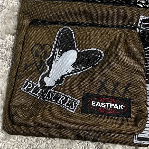 Eastpak Pleasures colab Brown Crossbody Bag - Picture 2 of 7